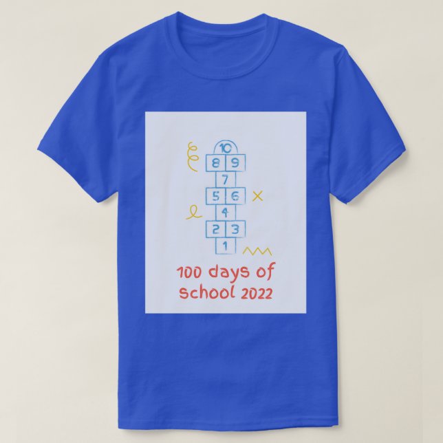 Camiseta 100 días de escuela 2022 6 (Diseño del anverso)