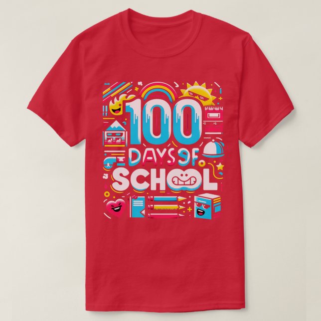 Camiseta 100 días de escuela 3 (Diseño del anverso)
