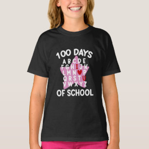 Camiseta 100 Días De Escuela Alfabeto 100º Día Profesor 