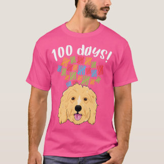 Camiseta 100 días de escuela Chica perro de vaina 1