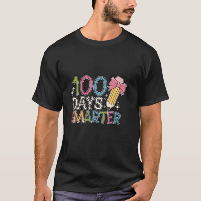 Camiseta 100 días de escuela Coquette Bow 100 días de escue (Anverso)