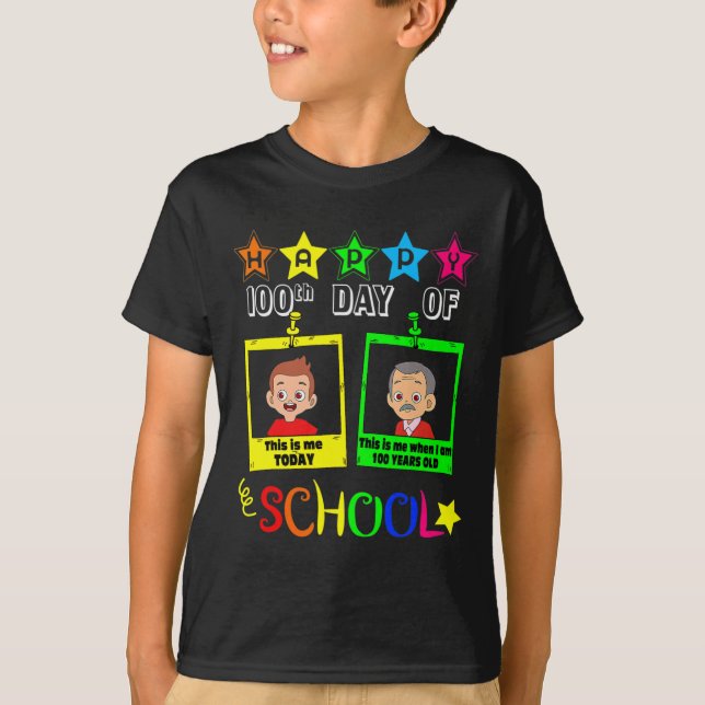 Camiseta 100 Días De Escuela - Cuando Tengo 100 Años De Reg (Anverso)