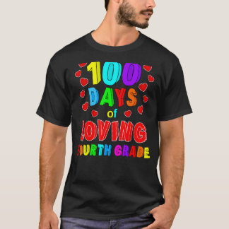 Camiseta 100 Días De Escuela Cuarto Grado Profesor Amoroso