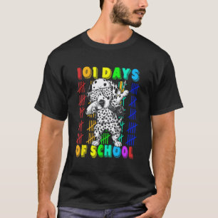 Camiseta 100 Días De Escuela Dálmata 100 Días Más Inteligen