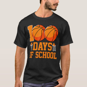 Camiseta 100 días de escuela de baloncesto 100 días