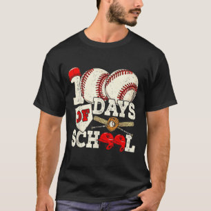 Camiseta 100 días de escuela de béisbol maestro de 100 días