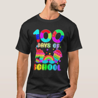 Camiseta 100 Días De Escuela De Enseñanza Pop IT Niños Chic