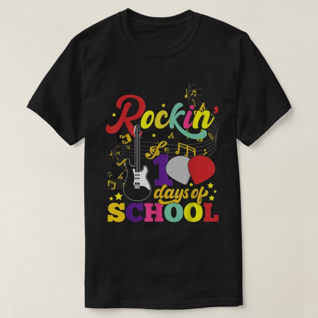 Camiseta 100 días de escuela de música de los estudiantes d (Diseño del anverso)