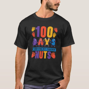 Camiseta 100 Días De Escuela De Volver Locos A Mi Profesor