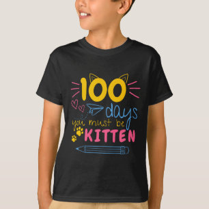 Camiseta 100 Días De Escuela Debes Ser Maestra De Gatos Gat