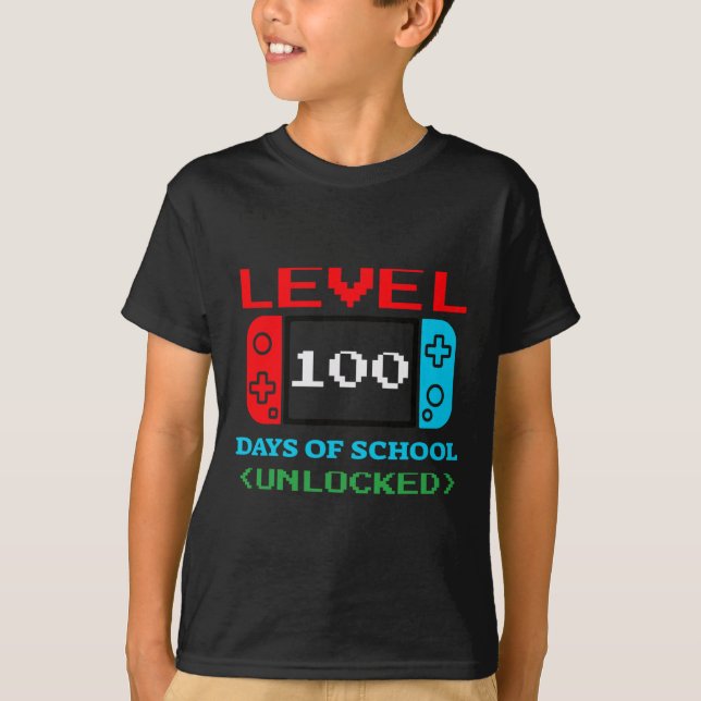 Camiseta 100 Días De Escuela Desbloqueados 3 (Anverso)