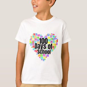 Camiseta 100 Días De Escuela - Diseño A Partir De Números E