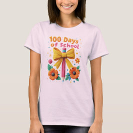 Camiseta 100 días de escuela - Diseño de lápices florales