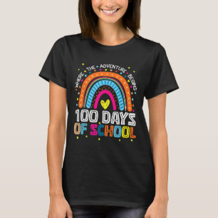 Camiseta 100 Días De Escuela Donde Comienza La Aventura