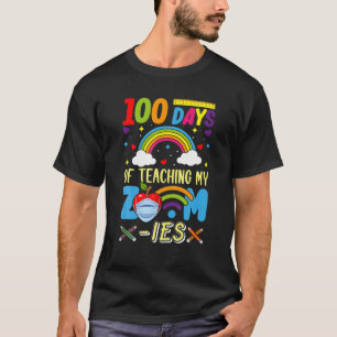 Camiseta 100 Días De Escuela Enseñando Mis Zoom-Ies Virtual