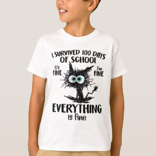 Camiseta 100 días de escuela está bien, estoy bien.