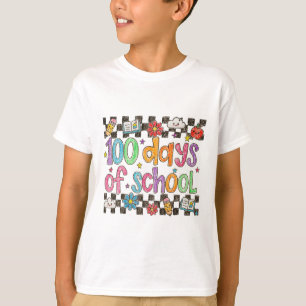 Camiseta 100 Días De Escuela Estilo De Letra A Mano Con Cra