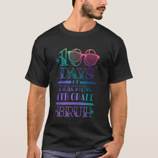 Camiseta 100 Días de Escuela Estudiante de Cuarto Grado Mae