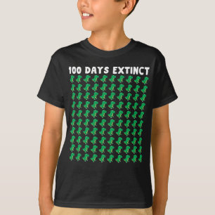 Camiseta 100 días de escuela extinta dinosaurio trex divert