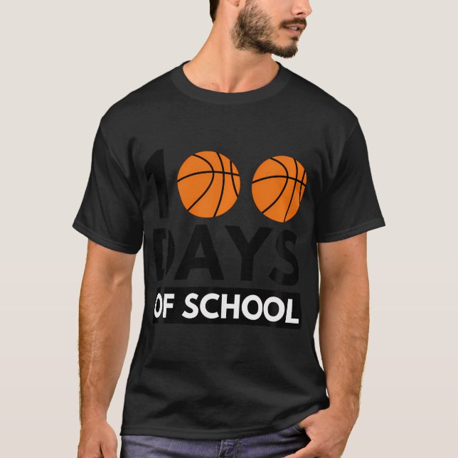 Camiseta 100 Días De Escuela Guay Básquetbol Jugador Profes (Anverso)