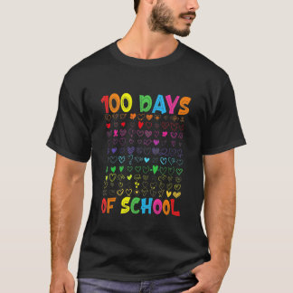 Camiseta 100 Días De Escuela Maestro Niños Estudiante Niño