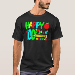 Camiseta 100 días de escuela Maestros Niños Felices 100 día