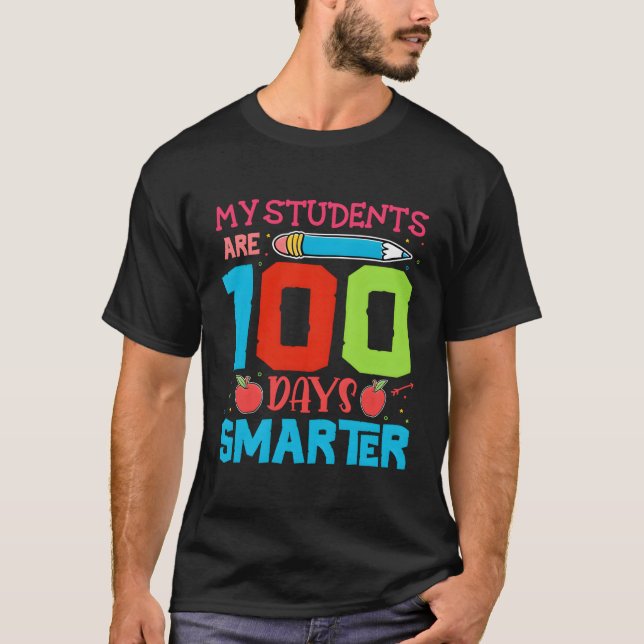 Camiseta 100 Días De Escuela Mis Estudiantes Son 100 Días S (Anverso)