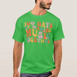 Camiseta 100 Días De Escuela Musiceacher amigo divertido