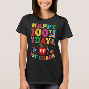 Camiseta 100 días de escuela niños Chicas de primer grado n