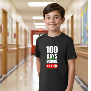 Camiseta 100 días de escuela: Nivel 100 desbloqueado