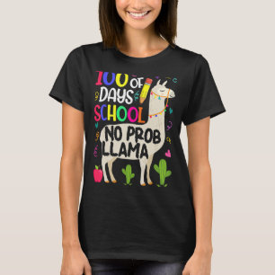 Camiseta 100 Días De Escuela No Prob-llama Llama Teacher St