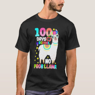 Camiseta 100 Días De Escuela No Probllama Llama 10