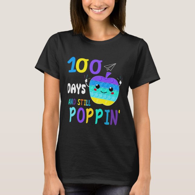 Camiseta 100 Días De Escuela Para Amantes De Fidget Popit G (Anverso)