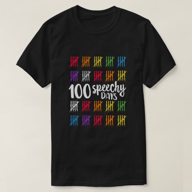 Camiseta 100 días de escuela para el SLP SLPA (Diseño del anverso)