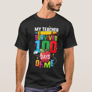 Camiseta 100 Días De Escuela Para Estudiantes Mi Maestro So