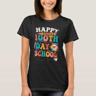 Camiseta 100 Días De Escuela Para Niños De Maestros Feliz 1