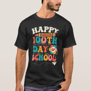Camiseta 100 Días De Escuela Para Niños De Maestros Feliz 1