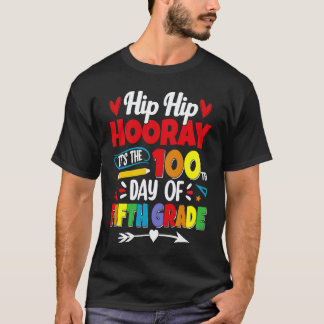 Camiseta 100 Días De Escuela Para Niños De Quinto Grado Ens