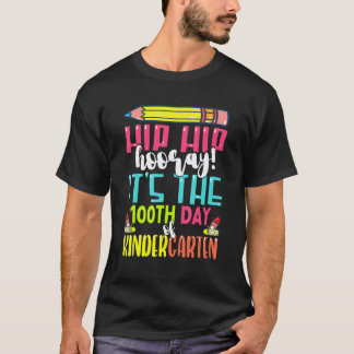Camiseta 100 Días De Escuela Para Niños Niñas Jardín De Inf
