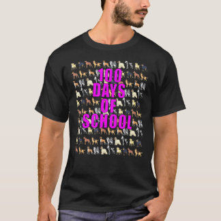 Camiseta 100 Días De Escuela Para Niños O Maestros - Perros