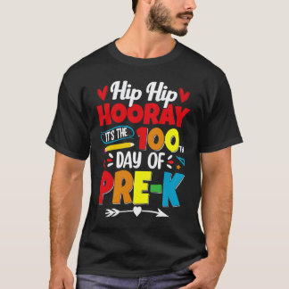 Camiseta 100 Días De Escuela Para Niños Pre K Maestro
