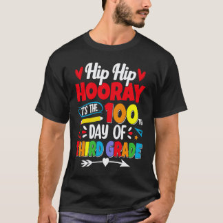 Camiseta 100 Días De Escuela Para Niños Tercer Grado Enseña