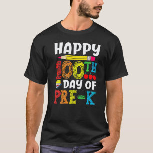 Camiseta 100 Días De Escuela para Niños y Maestros de Kinde
