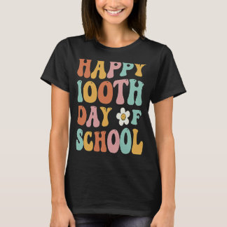 Camiseta 100 Días de Escuela Para Profesor Estudiante Retro