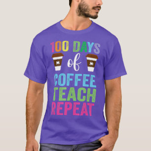 Camiseta 100 Días De Escuela Para Profesores De Café Hombre
