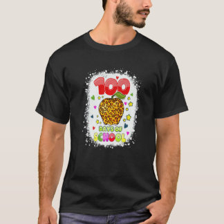 Camiseta 100 Días de Escuela para Profesores Niños Leopardo