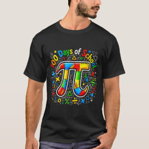 Camiseta 100 Días De Escuela Pi Matemáticas Goteo Divertido