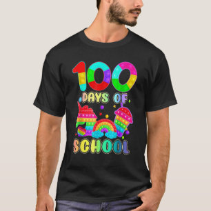Camiseta 100 días de escuela Pop it Teacher Niños Chicas
