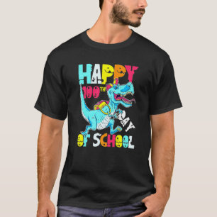 Camiseta 100 Días De Escuela Profesor Y Estudiante Trex Din