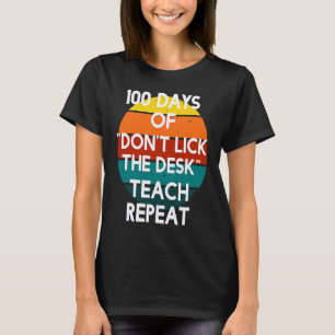 Camiseta 100 Días de Escuela Retro Vintage Kindergarten Tea